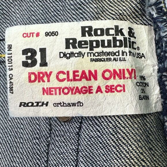 Rock & Republic Flare Mid-Rise Jeans - Size 31 - Picture 8 of 8